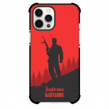 Inglourious Basterds Phone Case For iPhone and Samsung Galaxy Devices - Inglourious Basterds Movie Silhouette On Red Background Poster
