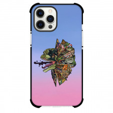 Jurassic Park Phone Case For iPhone and Samsung Galaxy Devices - Jurassic Park Dinosaur Avatar On Purple Pink Background