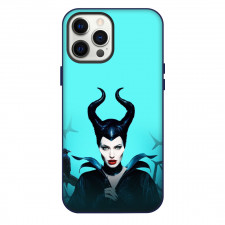 Maleficent Phone Case For iPhone Samsung Galaxy Pixel OnePlus Vivo Xiaomi Asus Sony Motorola Nokia - Maleficent Fierce Portrait In Sky Blue Background