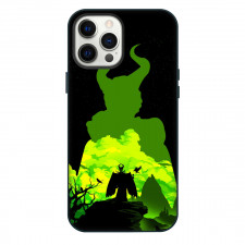 Maleficent Phone Case For iPhone Samsung Galaxy Pixel OnePlus Vivo Xiaomi Asus Sony Motorola Nokia - Maleficent Green Silhouette Cliff Poster