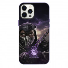 Mortal Kombat II Bi Hang Phone Case For iPhone Samsung Galaxy Pixel OnePlus Vivo Xiaomi Asus Sony Motorola Nokia - Bi Hang Portrait With Purple Neon Logo Poster