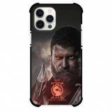 Mortal Kombat II Kand Phone Case For iPhone Samsung Galaxy Pixel OnePlus Vivo Xiaomi Asus Sony Motorola Nokia - Kand Portrait With Neon Red Logo Poster