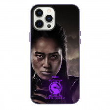 Mortal Kombat II Shindel Phone Case For iPhone Samsung Galaxy Pixel OnePlus Vivo Xiaomi Asus Sony Motorola Nokia - Shindel Portrait With Neon Purple Logo Poster