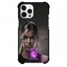 Mortal Kombat II Sonya Blade Phone Case For iPhone Samsung Galaxy Pixel OnePlus Vivo Xiaomi Asus Sony Motorola Nokia - Sonya Blade Portrait With Neon Pink Logo Poster