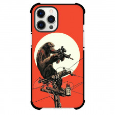 Planet of the Apes For iPhone Samsung Galaxy Pixel OnePlus Vivo Xiaomi Asus Sony Motorola Nokia - Ape In Utility Pole Illustration