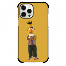 Sesame Street Bert Phone Case For iPhone and Samsung Galaxy Devices - Sesame Street Bert Standing On Orange Background