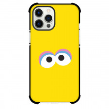 Sesame Street Big Bird Phone Case For iPhone and Samsung Galaxy Devices - Sesame Street Big Bird Eyes On Yellow Background