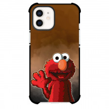 Sesame Street Elmo Phone Case For iPhone and Samsung Galaxy Devices - Sesame Street Elmo Illustration Art On Brown Background