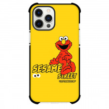 Sesame Street Elmo Phone Case For iPhone and Samsung Galaxy Devices - Sesame Street Elmo Life Translator On Yellow Background