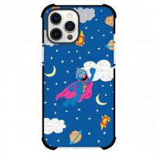Sesame Street Grover Phone Case For iPhone and Samsung Galaxy Devices - Sesame Street Grover 2 Night Sky Pattern Art