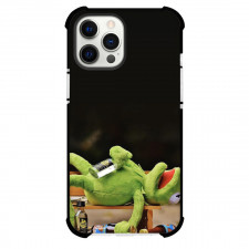 Sesame Street Kermit The Frog Phone Case For iPhone and Samsung Galaxy Devices - Sesame Street Kermit The Frog Laying With Wine