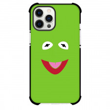 Sesame Street Kermit The Frog Phone Case For iPhone and Samsung Galaxy Devices - Sesame Street Kermit The Frog Smile Avatar Green Background