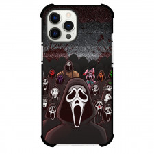 The Scream Phone Case For iPhone and Samsung Galaxy Devices - The Scream Ghostface Across The Scream-Verse Art Poster
