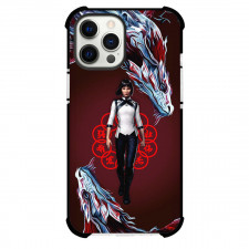 Shang-Chi Phone Case For iPhone and Samsung Galaxy Devices - Shang-Chi Standing On Red Background