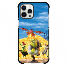 Shrek Phone Case For iPhone Samsung Galaxy Pixel OnePlus Vivo Xiaomi Asus Sony Motorola Nokia - Characters Chase by a Red Dragon Illustration