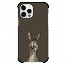Shrek Donkey Phone Case For iPhone Samsung Galaxy Pixel OnePlus Vivo Xiaomi Asus Sony Motorola Nokia - Donkey Grinning Gray Background Portrait