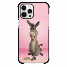 Shrek Donkey Phone Case For iPhone Samsung Galaxy Pixel OnePlus Vivo Xiaomi Asus Sony Motorola Nokia - Grinning Donkey Pink Background