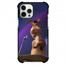 Shrek Donkey Phone Case For iPhone Samsung Galaxy Pixel OnePlus Vivo Xiaomi Asus Sony Motorola Nokia - Donkey with Microphone Blue and Violet Background Portrait