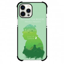 Shrek Phone Case For iPhone Samsung Galaxy Pixel OnePlus Vivo Xiaomi Asus Sony Motorola Nokia - Shrek Side Portrait Silhouette Green Background