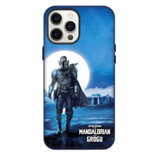Star Wars The Mandalorian And Grogu Phone Case For iPhone Samsung Galaxy Pixel OnePlus Vivo Xiaomi Asus Sony Motorola Nokia - Star Wars The Mandalorian And Grogu Walking Moon Series Poster