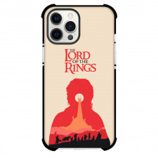 The Lord Of The Rings Phone Case For iPhone and Samsung Galaxy Devices - The Lord Of The Rings Silhouette Red Minimalist Poster