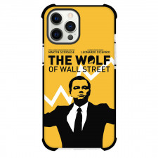 The Wolf of Wall Street Phone Case For iPhone and Samsung Galaxy Devices - The Wolf of Wall Street Movie Black And Yellow Illustration Poster
