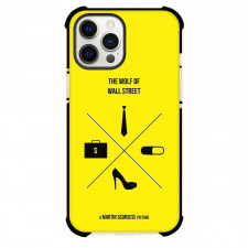 The Wolf of Wall Street Phone Case For iPhone and Samsung Galaxy Devices - The Wolf of Wall Street Movie Minimalist Poster Yellow Background
