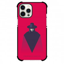 V For Vendetta Phone Case For iPhone and Samsung Galaxy Devices - V For Vendetta Minimalist Poster Red Background