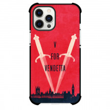 V For Vendetta Phone Case For iPhone and Samsung Galaxy Devices - V For Vendetta Movie Red Poster