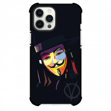 V For Vendetta Phone Case For iPhone and Samsung Galaxy Devices - V For Vendetta Wpap Portrait On Black Background
