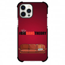 The Big Bang Theory Phone Case For iPhone Samsung Galaxy Pixel OnePlus Vivo Xiaomi Asus Sony Motorola Nokia - The Big Bang Theory Illustrated Sofa On Red Background