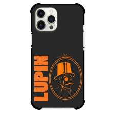 Lupin Phone Case For iPhone Samsung Galaxy Pixel OnePlus Vivo Xiaomi Asus Sony Motorola Nokia - Lupin Arsene Lupin Orange Illustration On Black Background