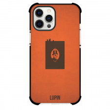 Lupin Phone Case For iPhone Samsung Galaxy Pixel OnePlus Vivo Xiaomi Asus Sony Motorola Nokia - Lupin Minimalist Art On Orange Background