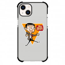 Mr. Bean Phone Case For iPhone Samsung Galaxy Pixel OnePlus Vivo Xiaomi Asus Sony Motorola Nokia - Mr. Bean Animated Cartoon Art On Tringle Background Sticker