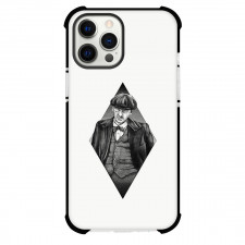 Peaky Blinders Phone Case For iPhone Samsung Galaxy Pixel OnePlus Vivo Xiaomi Asus Sony Motorola Nokia - Arthur Shelby Grayscale Portrait On White Background