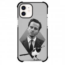 Sherlock Phone Case For iPhone Samsung Galaxy Pixel OnePlus Vivo Xiaomi Asus Sony Motorola Nokia - Jim Moriarty Grayscale Portrait Illustration Art