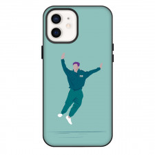 Squid Game 2 Thanos Phone Case For iPhone Samsung Galaxy Pixel OnePlus Vivo Xiaomi Asus Sony Motorola Nokia - Thanos Faceless Minimalist Art Jumping On Cyan Background