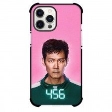 Squid Game 3 Seong Gi-hun Phone Case For iPhone Samsung Galaxy Pixel OnePlus Vivo Xiaomi Asus Sony Motorola Nokia - Squid Game 3 Seong Gi-hun Number 456 Profile on Pink Background