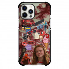 Stranger Things Max Phone Case For iPhone Samsung Galaxy Pixel OnePlus Vivo Xiaomi Asus Sony Motorola Nokia - Max Looks Cute with Her Accesories and Lips Shade Background