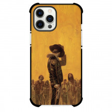 The Walking Dead Phone Case For iPhone Samsung Galaxy Pixel OnePlus Vivo Xiaomi Asus Sony Motorola Nokia - Rick Grimes Wearing Hat And Holding Gun Infron of Zombi Painting Art