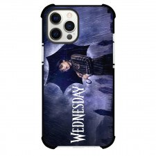 Wednesday Phone Case For iPhone Samsung Galaxy Pixel OnePlus Vivo Xiaomi Asus Sony Motorola Nokia - Jenna Ortega Holding Umbrella Under The Rain Poster