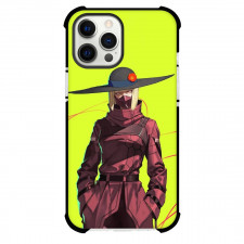 Cyberpunk Edgerunners Kiwi Case For iPhone Samsung Galaxy Pixel OnePlus Vivo Xiaomi Asus Sony Motorola Nokia - Kiwi Wearing a Large Hat Yellow Background