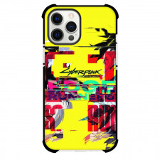 Cyberpunk Lucyna Edgerunners Case For iPhone Samsung Galaxy Pixel OnePlus Vivo Xiaomi Asus Sony Motorola Nokia - Lucyna Kushinada And David Martinez Glitch Text Art Yellow Background