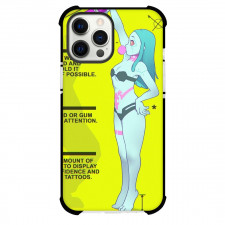 Cyberpunk Edgerunners Rebecca Case For iPhone Samsung Galaxy Pixel OnePlus Vivo Xiaomi Asus Sony Motorola Nokia - Rebecca Blowing a Bubble Gum Yellow Poster