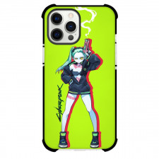 Cyberpunk Edgerunners Rebecca Case For iPhone Samsung Galaxy Pixel OnePlus Vivo Xiaomi Asus Sony Motorola Nokia - Rebecca Firing the Gun Red Shadow Art