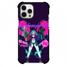 Cyberpunk Edgerunners Rebecca Case For iPhone Samsung Galaxy Pixel OnePlus Vivo Xiaomi Asus Sony Motorola Nokia - Rebecca Pointing the Two Guns Heart Symbol Background