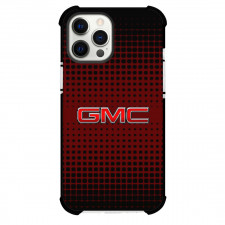 GMC Phone Case For iPhone Samsung Galaxy Pixel OnePlus Vivo Xiaomi Asus Sony Motorola Nokia - GMC Logo On Black Dot Red Background