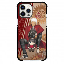 Fate Stay Night Archer Phone Case For iPhone Samsung Galaxy Pixel OnePlus Vivo Xiaomi Asus Sony Motorola Nokia - Archer Sitting with Chibi Girl Toy