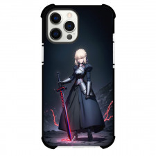Fate Stay Night Saber Alter Phone Case For iPhone Samsung Galaxy Pixel OnePlus Vivo Xiaomi Asus Sony Motorola Nokia - Saber Alter Hold Red Shine Sword with Multi Background