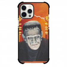 Frankenstein Phone Case For iPhone And Samsung Galaxy Devices - Portrait Orange Background
